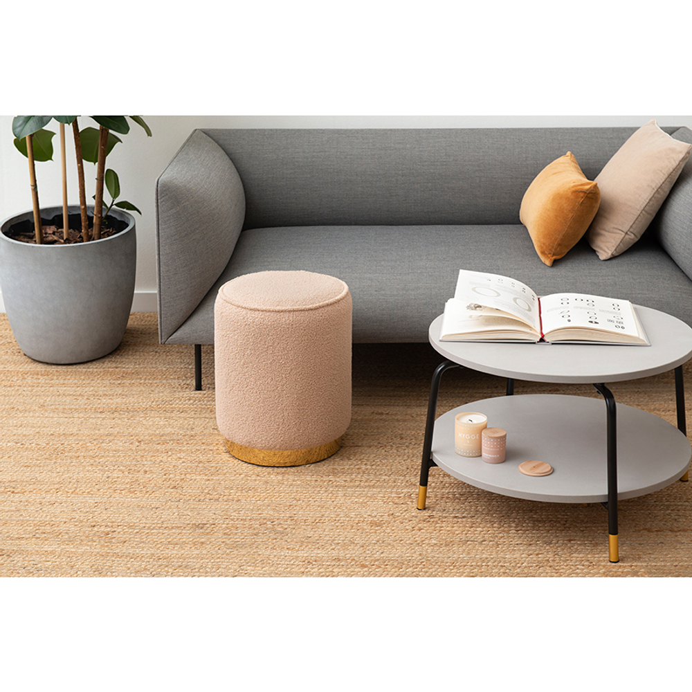 Пуф Berg Evie букле бежево-розовый