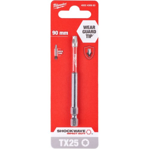 Бита Milwaukee SHOCKWAVE TX25 90мм