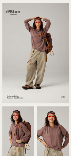 Лонгслив Nothomme Blue Athletic Casual Reflective Crew Neck Long-Sleeve Tee