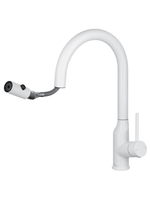 Смеситель для кухни с выдвижным изливом WONZON & WOGHAND, Белый матовый (WW-A21252-MW)