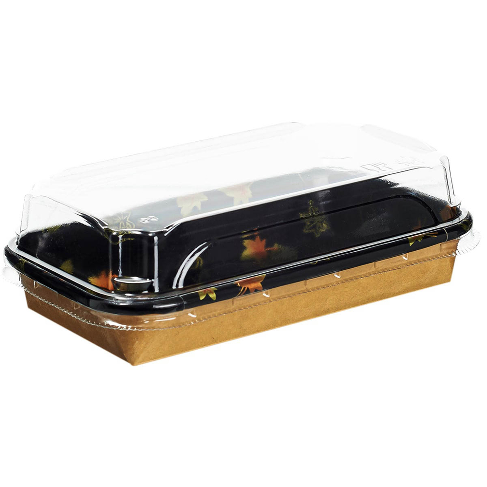Контейнер бумажный Sushi Box Black 400 мл 91х160х24 мм 1/800