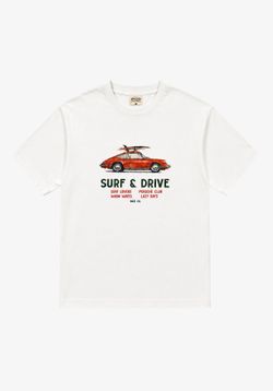 Футболка Surf and Drive молочная
