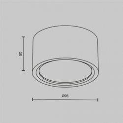 Накладной светильник Maytoni Conik gyps C001CL-GX53-W