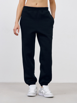 Брюки женские с начесом (черный)