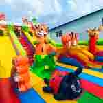 Коммерческий надувной батут «Тигриная страна 3», 10*6*5,5 м