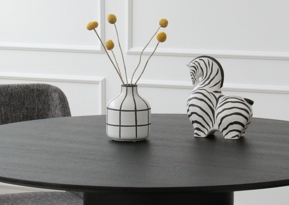 Стол обеденный Type D 100 см основание D 43 см (черный)