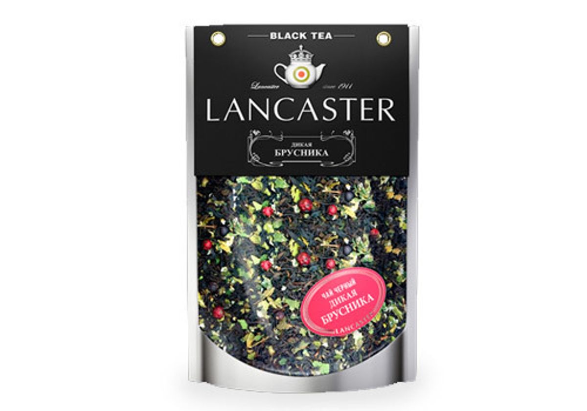 Чай "LANCASTER" черный листовой дикая брусника, 100г