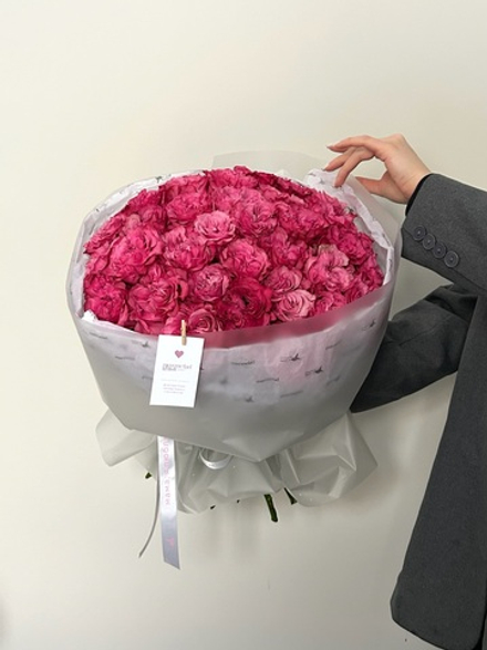 Моно букет из пионовидной розы Кантри блу 35 шт