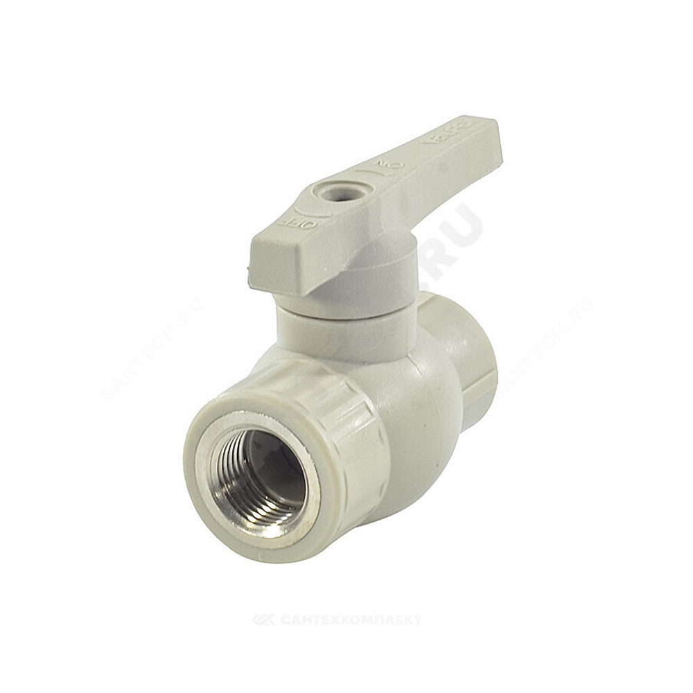 Кран шаровой PP-R серый Дн 25х3/4" ВР VALFEX 10142534Г