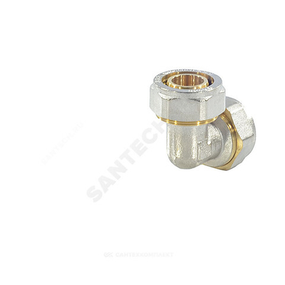 Угольник МП латунь никель обжим Дн 20х90гр ГОСТ 32415-2013 7005 Aquasfera 7005-02