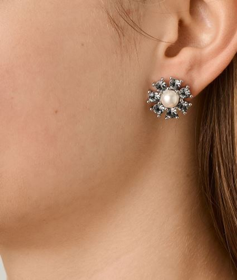 Серьги Dyrberg Kern AUDE SS GREY / WHITE PEARL 450100