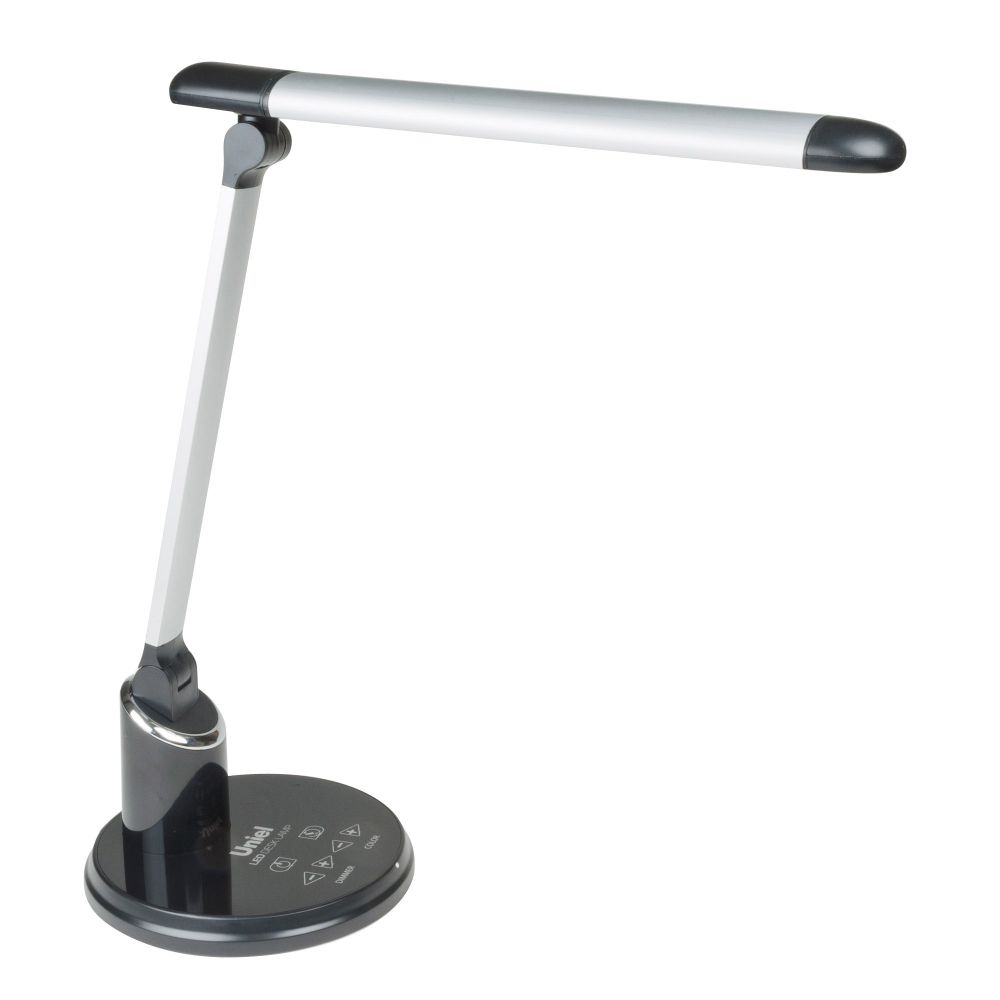 TLD-517 Silver-Black/9W/Светильник настольный/LED/900Lm/6 режимов в диапазоне 2700-6400K/С диммером/Цвет-серебристый с черным