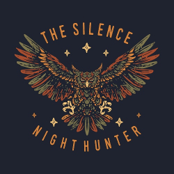 Принт The silence Night hunter темно-синий