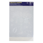 Наклейки новогодние А3+ "Новогодние шары на еловой ветке с шишками" пластизоль, многоразовые, видны