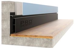 Вставка в плинтус Pro Design 1965 черный, 2700x12x70 мм