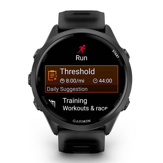 Garmin Forerunner 570 47 мм — сланцево-серый корпус, черный ремешок