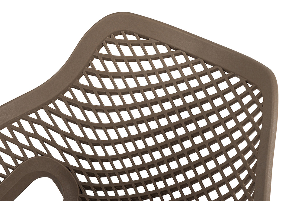 "Беллини" стул пластиковый, цвет бежево-коричневый