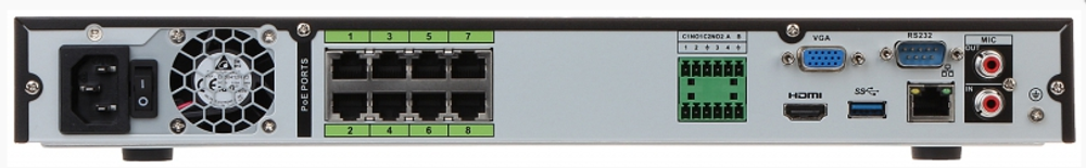 Dahua DHI-NVR5216-8P-I, IP видеорегистратор 16 канальный, 4К, 8 PoE