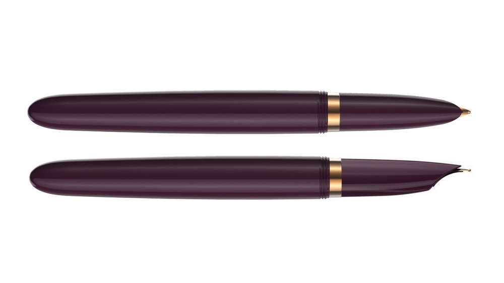 Перьевая ручка и чехол из кожи Parker 51 DELUXE PLUM GT, перо: F, цвет чернил: black, в подарочной упаковке.