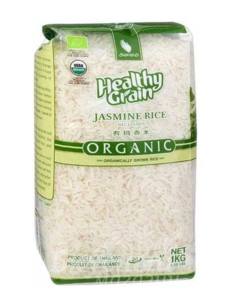 Рис Sawat-D Organic Жасмин тайский белый 1 кг, 2 шт