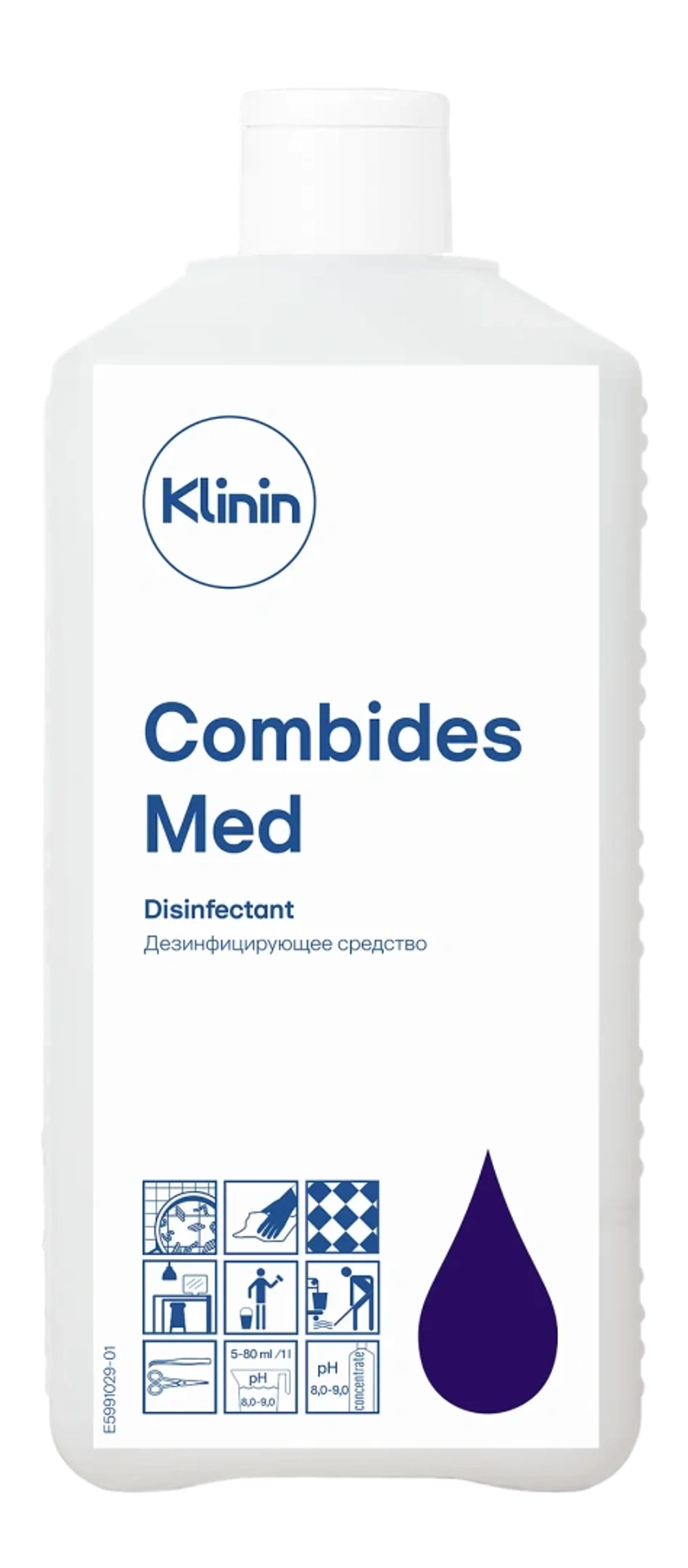 Klinin МЕД: Комбидез Мед 1л дез.ср-во на основе комплекса ЧАС и лимонной к-ты
