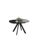 Стол кухонный Черный муар мрамор 100(135)х90х76 см