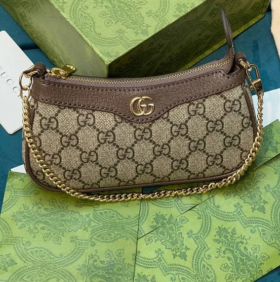 Мини-сумка Gucci Ophidia бежевый