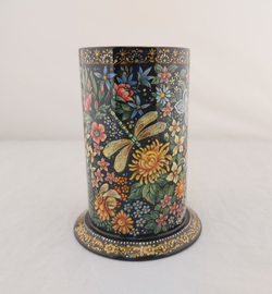 Стакан под ручки с карандашами "Цветочный вальс" с ручной росписью