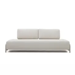 Модуль трехместного дивана Compo, бежевая синель, серый металл