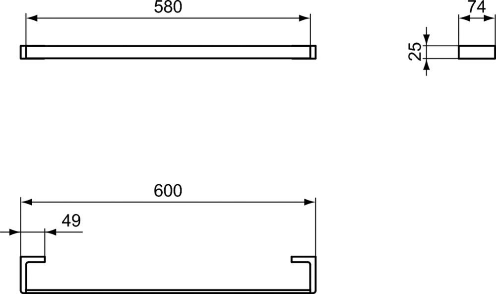 Полотенцедержатель 60 см Ideal Standard CONCA T4498A5