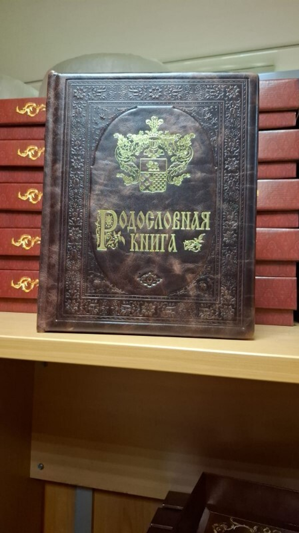 Подарочная родословная книга "Рыцарская", натуральная кожа