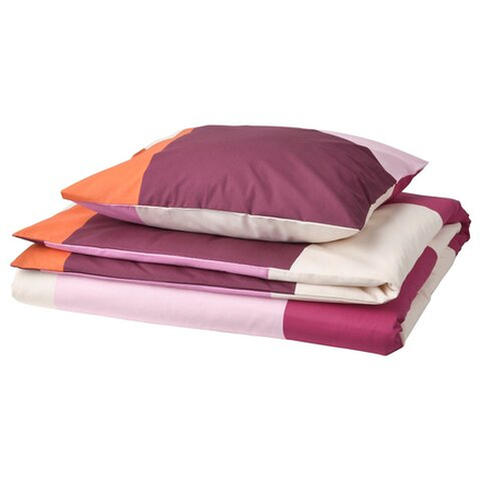 IKEA BRUNKRISSLA  (ИКЕА БРУНКРИССЛА)  -  Пододеяльник и наволочка, розовый, 150x200/50x60 см