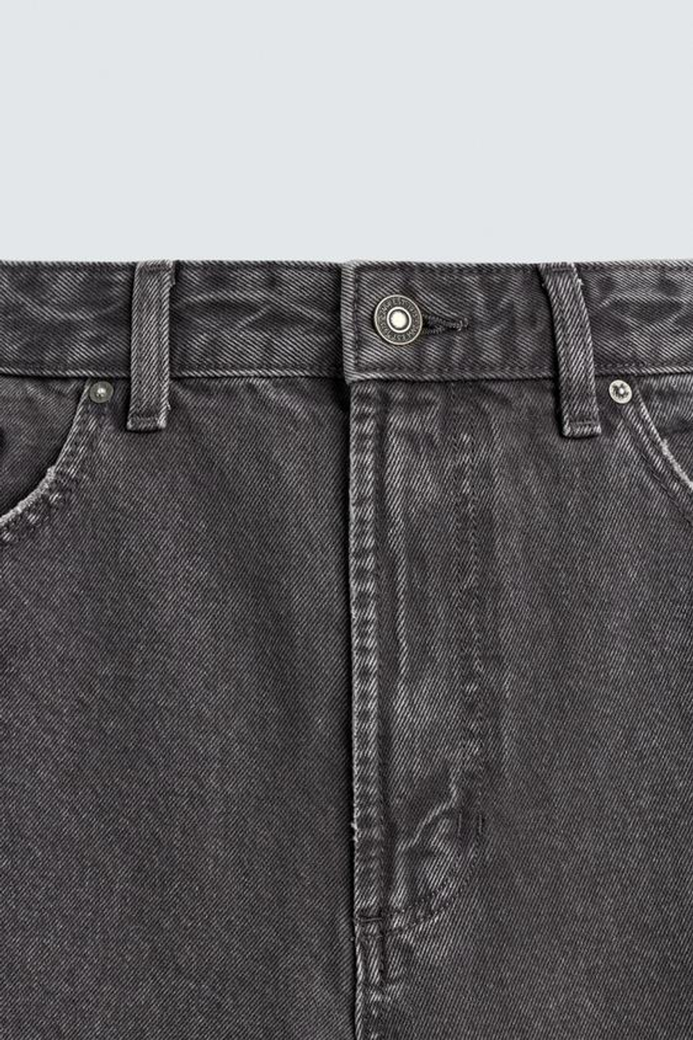 ZARA БРЮКИ BARREL FIT С ЭФФЕКТОМ ПОТЕРТОСТИ, ТЕМНО-СЕРЫЙ