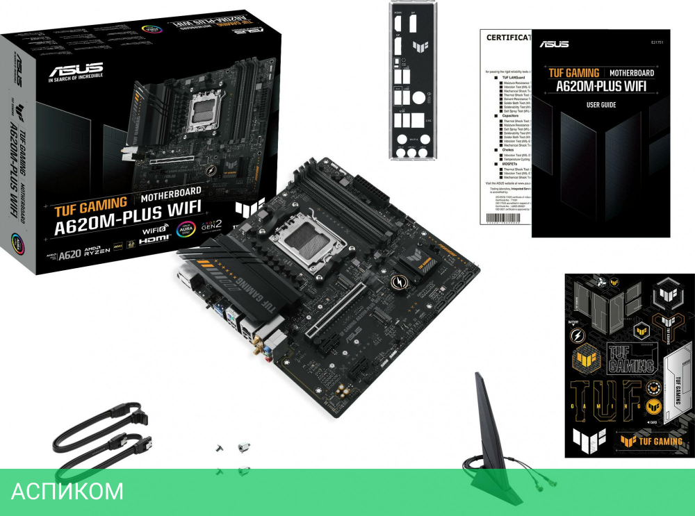 Материнская плата ASUS TUF Gaming A620M-Plus WiFi (90MB1F00-M0EAY0)
