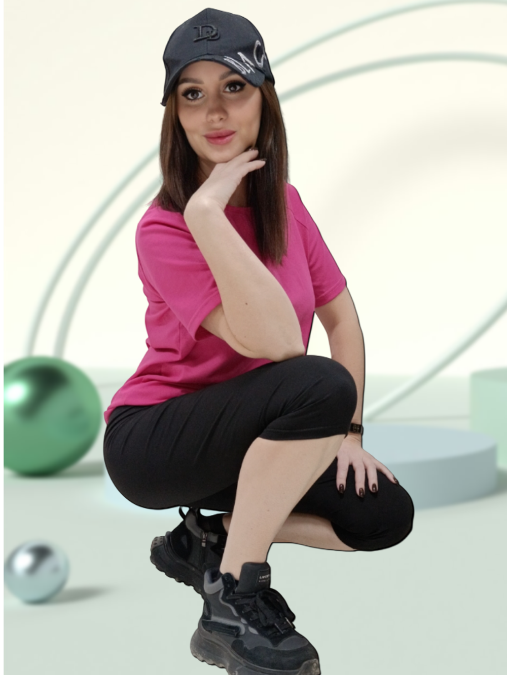 2162 Капри женские кулирка черные (56)