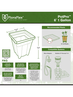 Ведро PotPro 6" высокое квадратное 1 GAL (3,7 л)