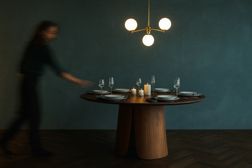 Дизайнерский обеденный стол BLOSSOM chocolate