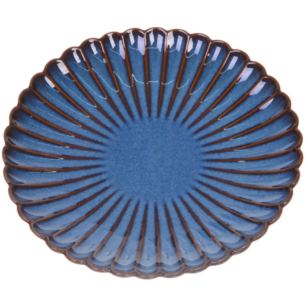 Тарелка керамическая «Верона» 20см ромашка синяя