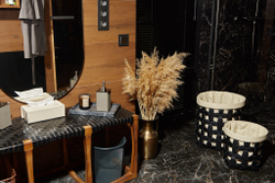 Корзина с чехлом Черная большая