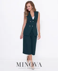 Жилет 8589-темно-зеленый Minova