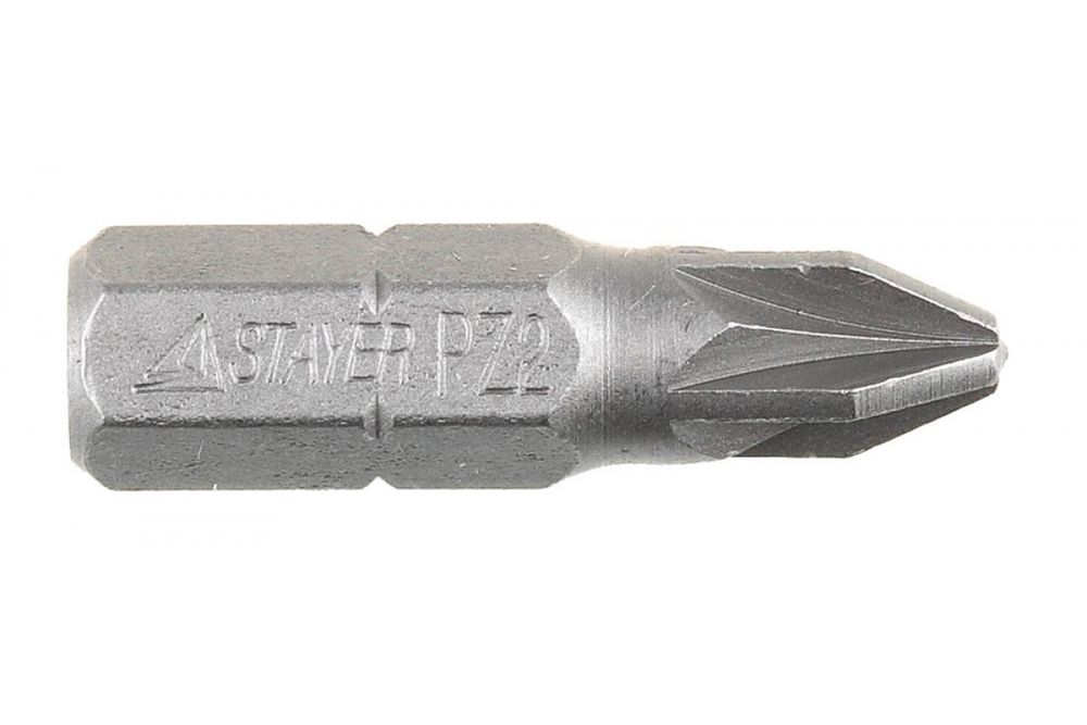 Биты STAYER, хвостовик C 1/4", PZ №2, 25мм, 50шт