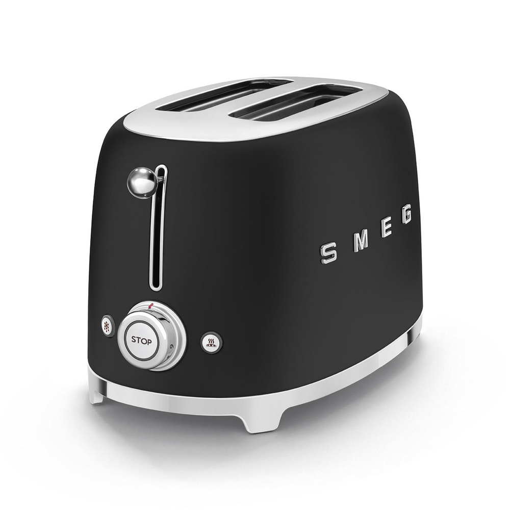 Тостер черный Smeg TSF01BLMEU