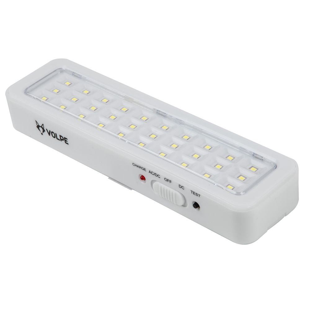 ULR-Q401 2W-DW WHITE S01 Светильник светодиодный аварийного освещения ВЫХОД. Дневной свет 6500K. Встроенный аккумулятор AC-DС. Корпус белый. ТМ Volpe.