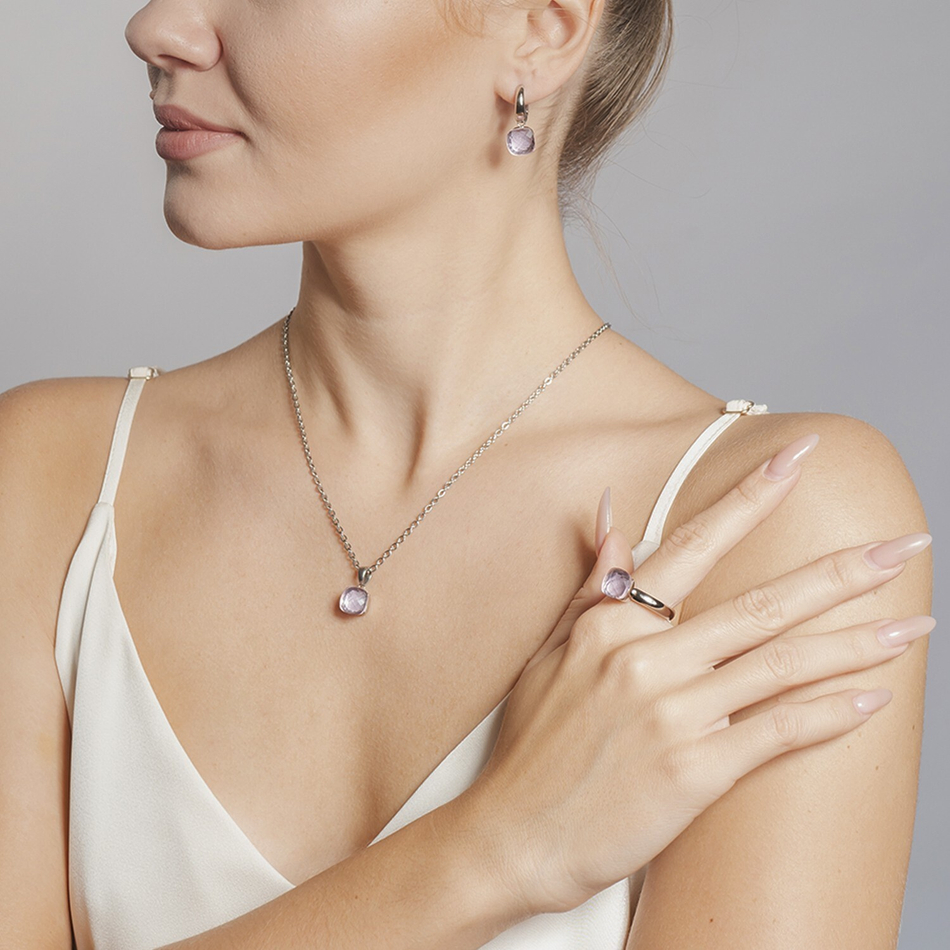 Кольцо Qudo Firenze light rose 17.2 мм 610267/17.2 R/S