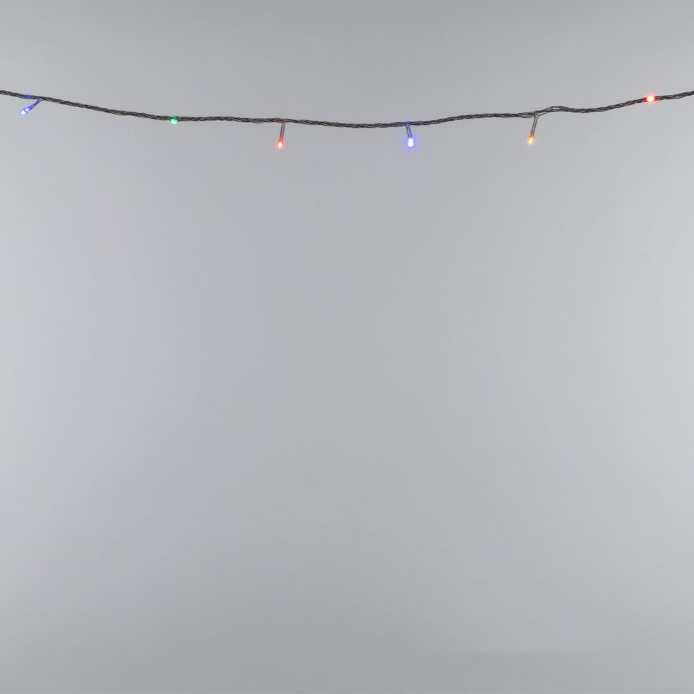 ULD-S2000-200-DGA MULTI IP20 Гирлянда светодиодная. 20м. 200 светодиодов. Разноцветный свет. Провод зеленый. ТМ Uniel