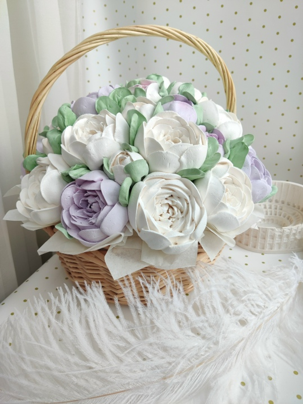 Корзина «Пионы» 27 см