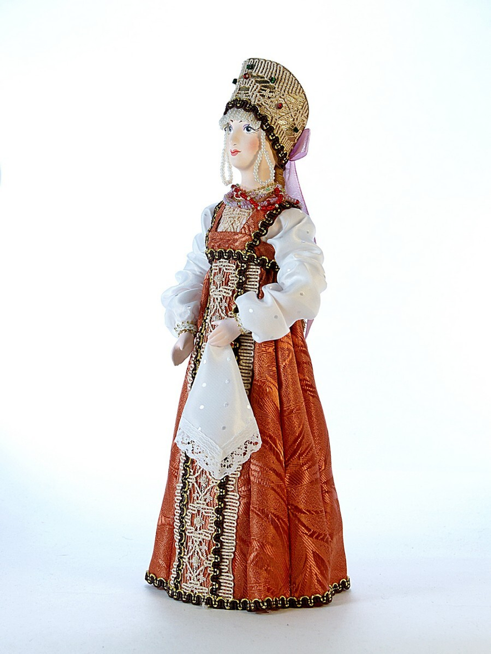 Кукла коллекционная Девушка в русском народном костюме