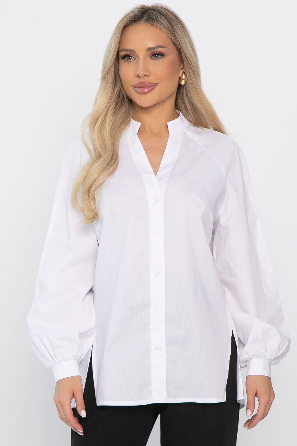 Блуза хлопковая Кристалия (белая) Б14461-16М LT Collection