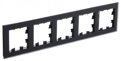 ATLASDESIGN NATURE 5-постовая РАМКА, МАТОВОЕ ОРГАНИЧЕСКОЕ СТЕКЛО ЧЕРНЫЙ