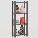 Стеллаж деревянный 116 см см для игрушек и для книг Альберт напольный, серый бейц / стеллаж на балкон, для кухни, для рассады из массива сосны